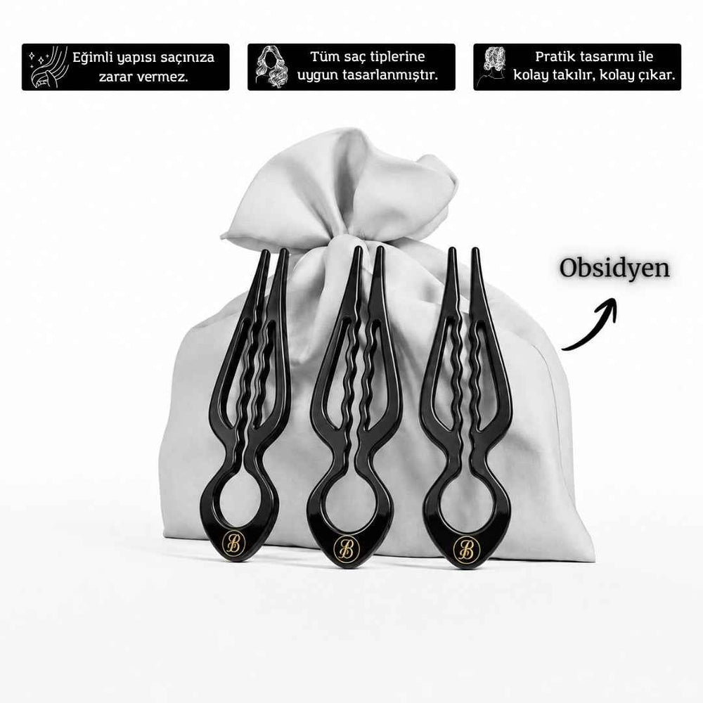 Kemik Fransız Toka (Obsidyen)