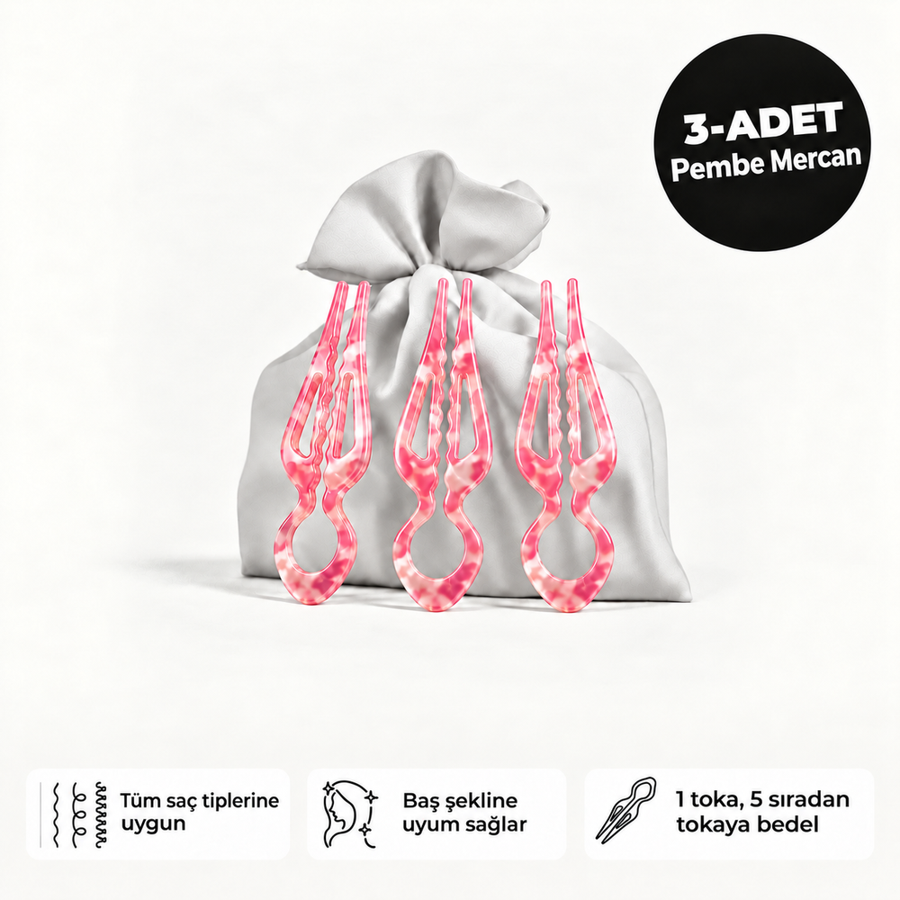 Kemik Fransız Toka (Pembe Mercan)