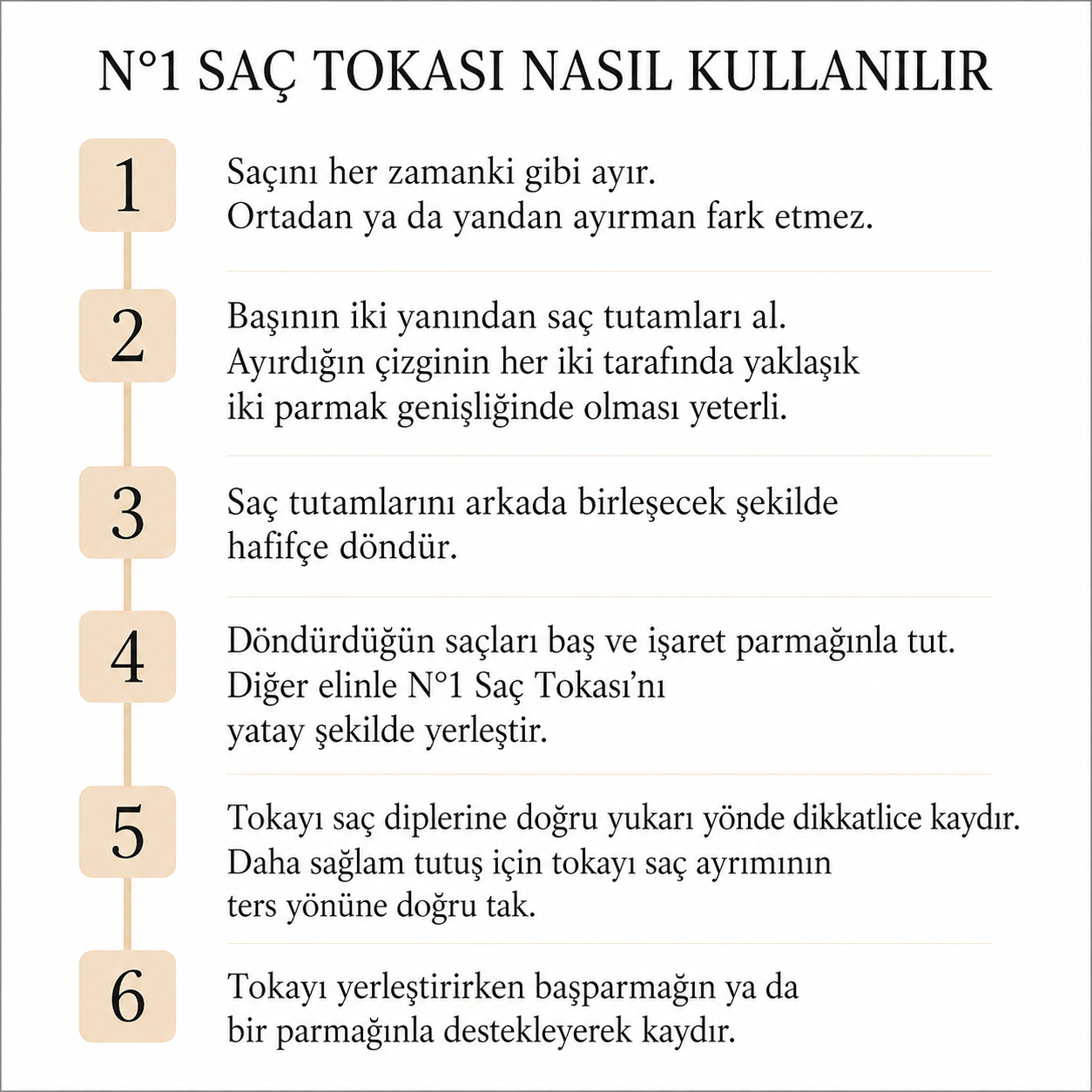 3'lü No1 French Saç Tokası LiyaHair
