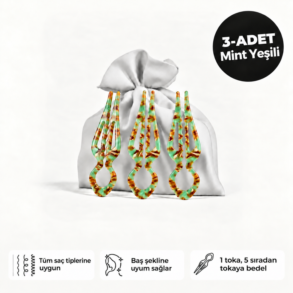 Fransız Kemik Toka (Mint Yeşili)