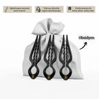 3'lü Zarafet Saç Tokası (Obsidyen)